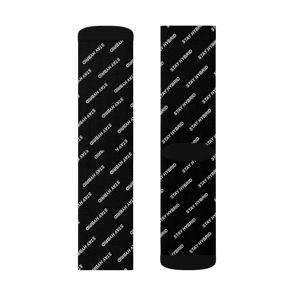 HYBRID NATION "STAY HYBRID" AOP SOCKS Socks Printify