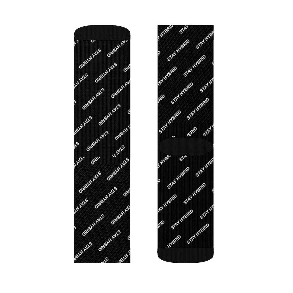 HYBRID NATION "STAY HYBRID" AOP SOCKS Socks Printify