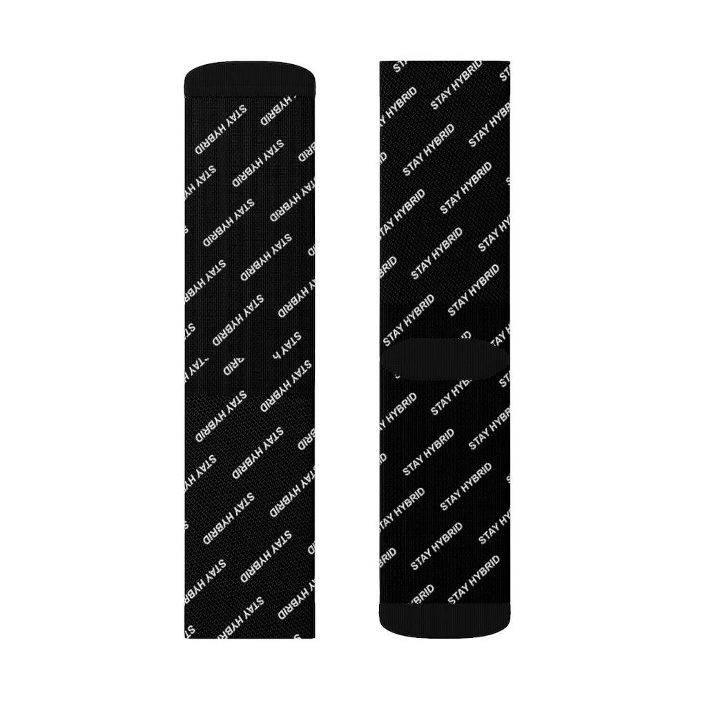 HYBRID NATION "STAY HYBRID" AOP SOCKS Socks Printify