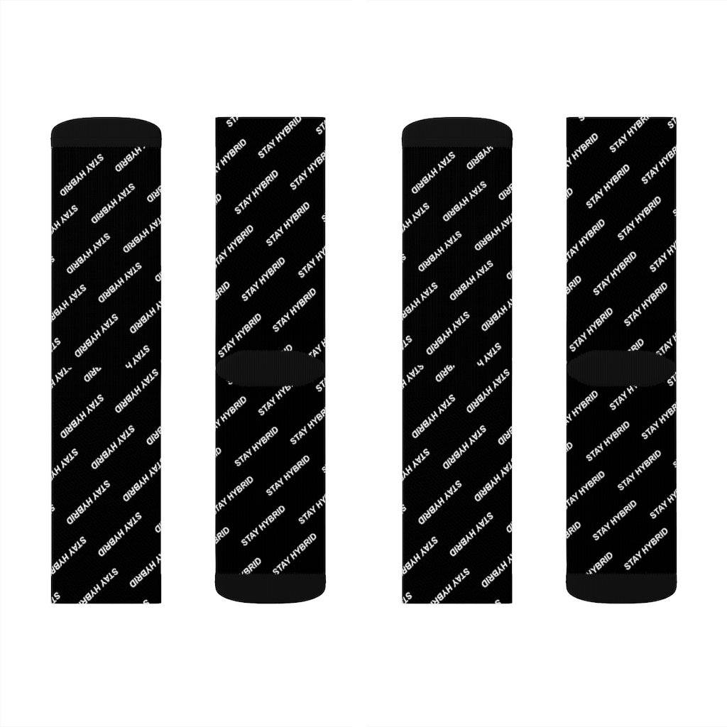 HYBRID NATION "STAY HYBRID" AOP SOCKS Socks Printify L