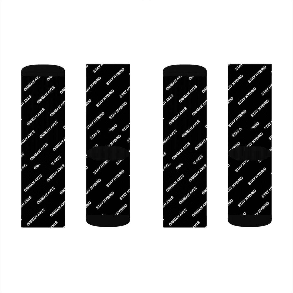 HYBRID NATION "STAY HYBRID" AOP SOCKS Socks Printify S