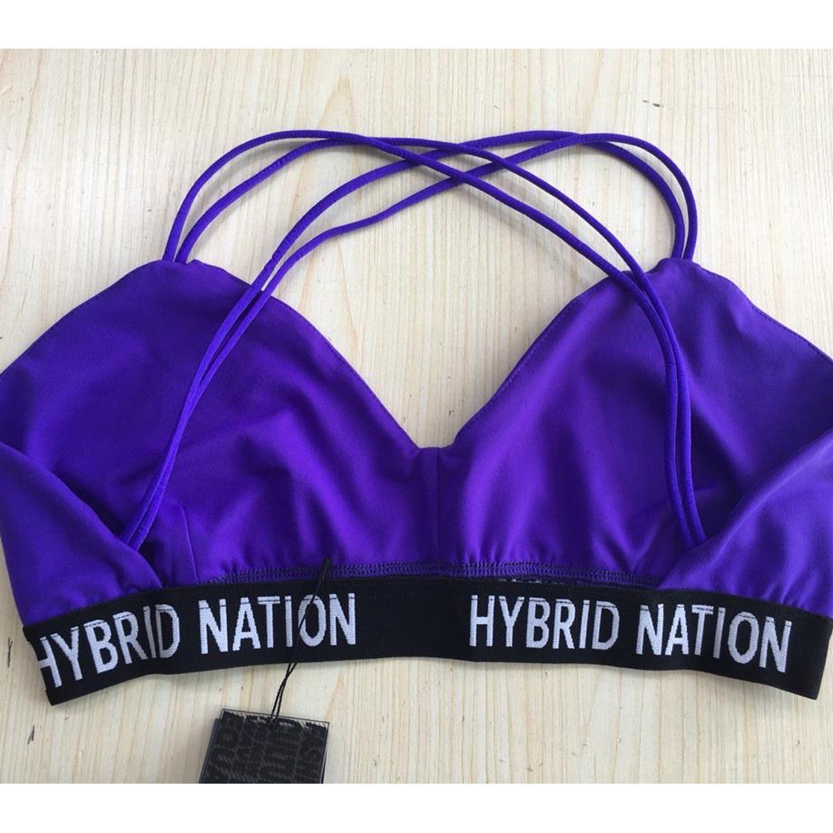 HYBRID NATION WOMEN FREE COMFORT SPORTS BRA (Electric Purple) Women's Sports Bra Hybrid Nation Women (China)