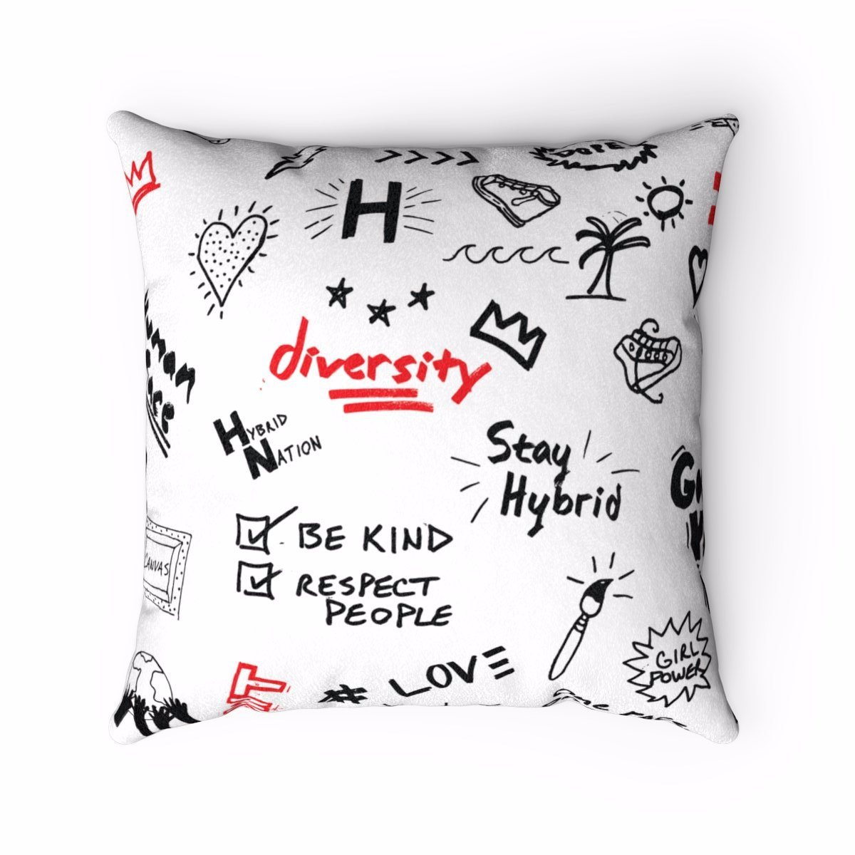 "sketch" faux suede pillow Home Decor Printify