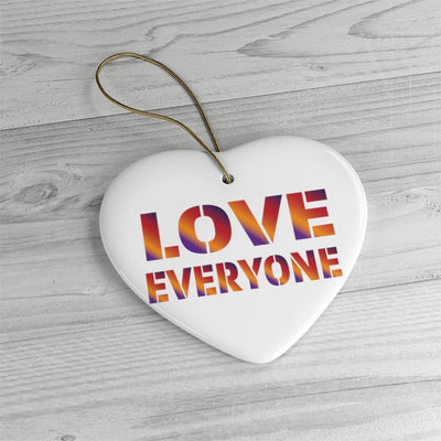 HYBRID NATION CERAMIC "LOVE EVERYONE" ORNAMENT Home Decor Printify