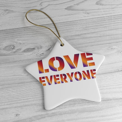 HYBRID NATION CERAMIC "LOVE EVERYONE" ORNAMENT Home Decor Printify