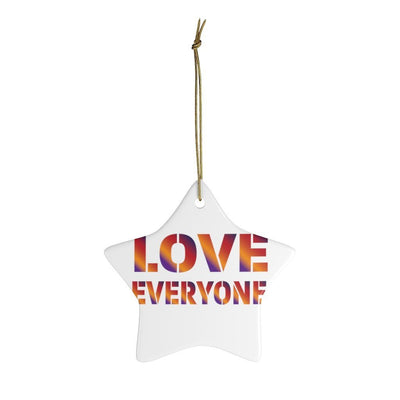 HYBRID NATION CERAMIC "LOVE EVERYONE" ORNAMENT Home Decor Printify Star One Size