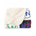 HYBRID NATION "FLAVORS" SHERPA FLEECE BLANKET Home Decor Printify 50" x 60" 