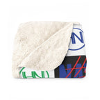 HYBRID NATION "FLAVORS" SHERPA FLEECE BLANKET Home Decor Printify 50" x 60" 