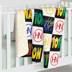 HYBRID NATION "FLAVORS" SHERPA FLEECE BLANKET Home Decor Printify 