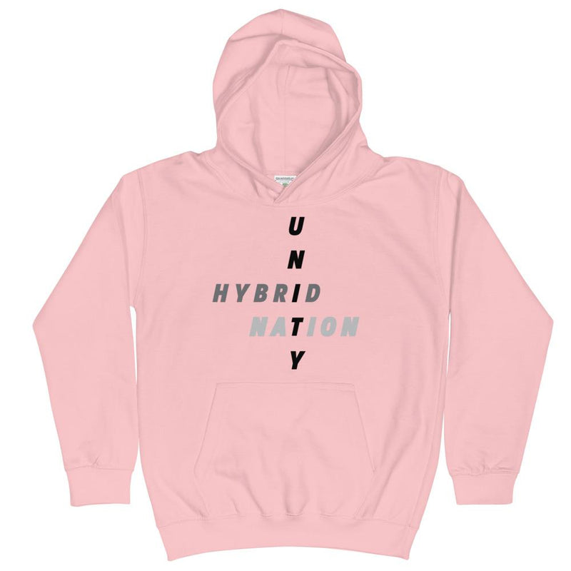 Hybrid Nation FW19 Kids 'Unity Hoodie' Kids Sweatshirt Printful Heather Grey XS 