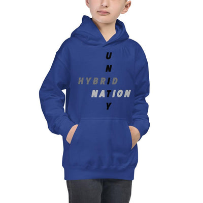 Hybrid Nation FW19 Kids 'Unity Hoodie' Kids Sweatshirt Printful Royal Blue XS