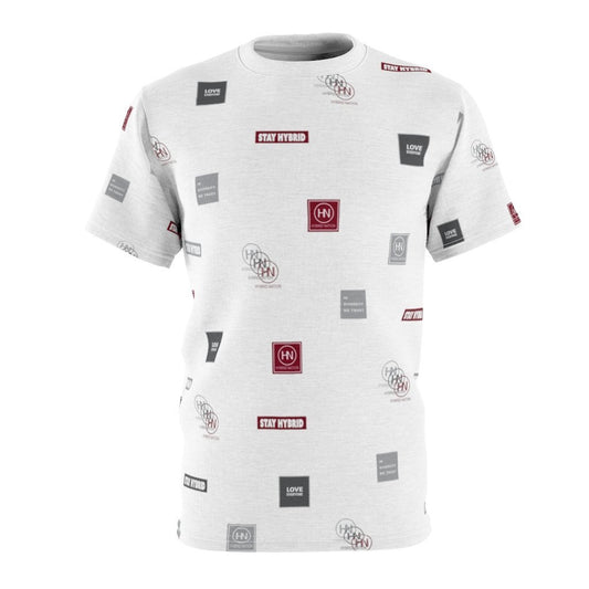 HYBRID NATION FW20 AOP T-SHIRT All Over Prints Printify 6 oz. White Seams L