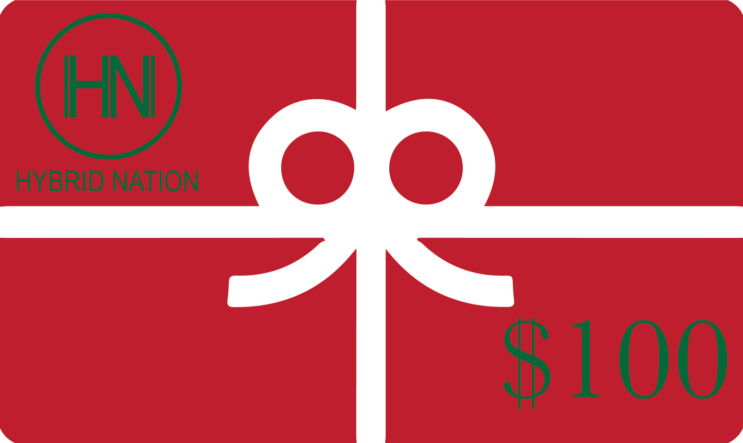 Hybrid Nation Gift Card Gift Card Hybrid Nation $100.00 USD 