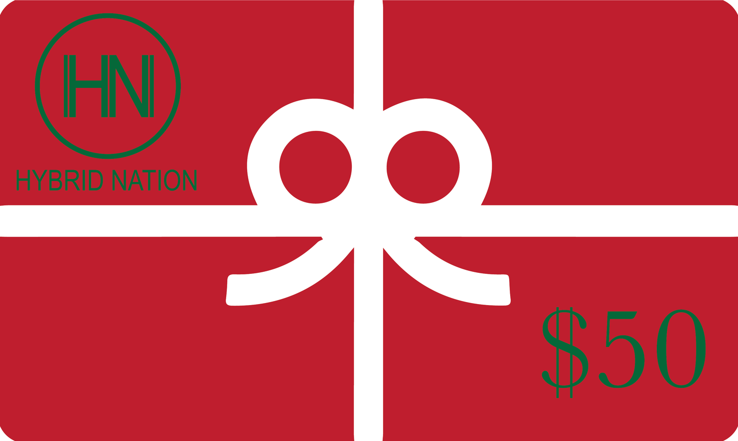 Hybrid Nation Gift Card Gift Card Hybrid Nation $50.00 USD 