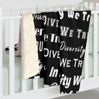 HYBRID NATION "IDWT" SHERPA FLEECE BLANKET Home Decor Printify 