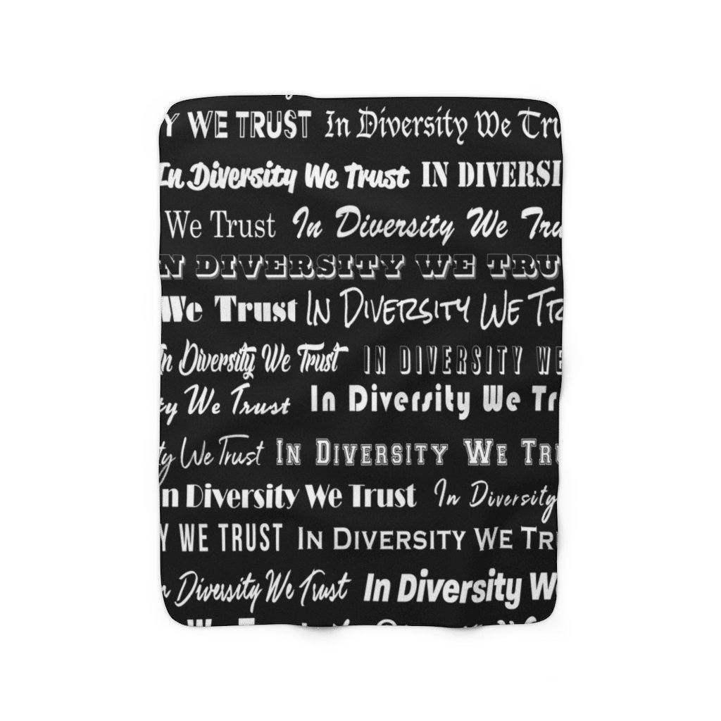 HYBRID NATION "IDWT" SHERPA FLEECE BLANKET Home Decor Printify 50" x 60" 