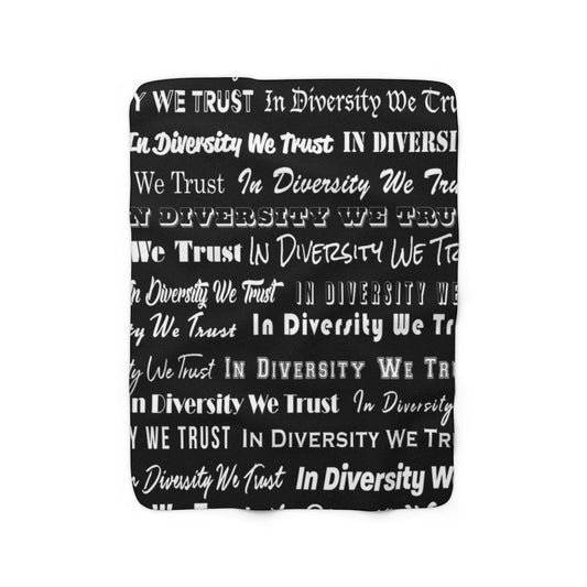 HYBRID NATION "IDWT" SHERPA FLEECE BLANKET Home Decor Printify 50" x 60" 
