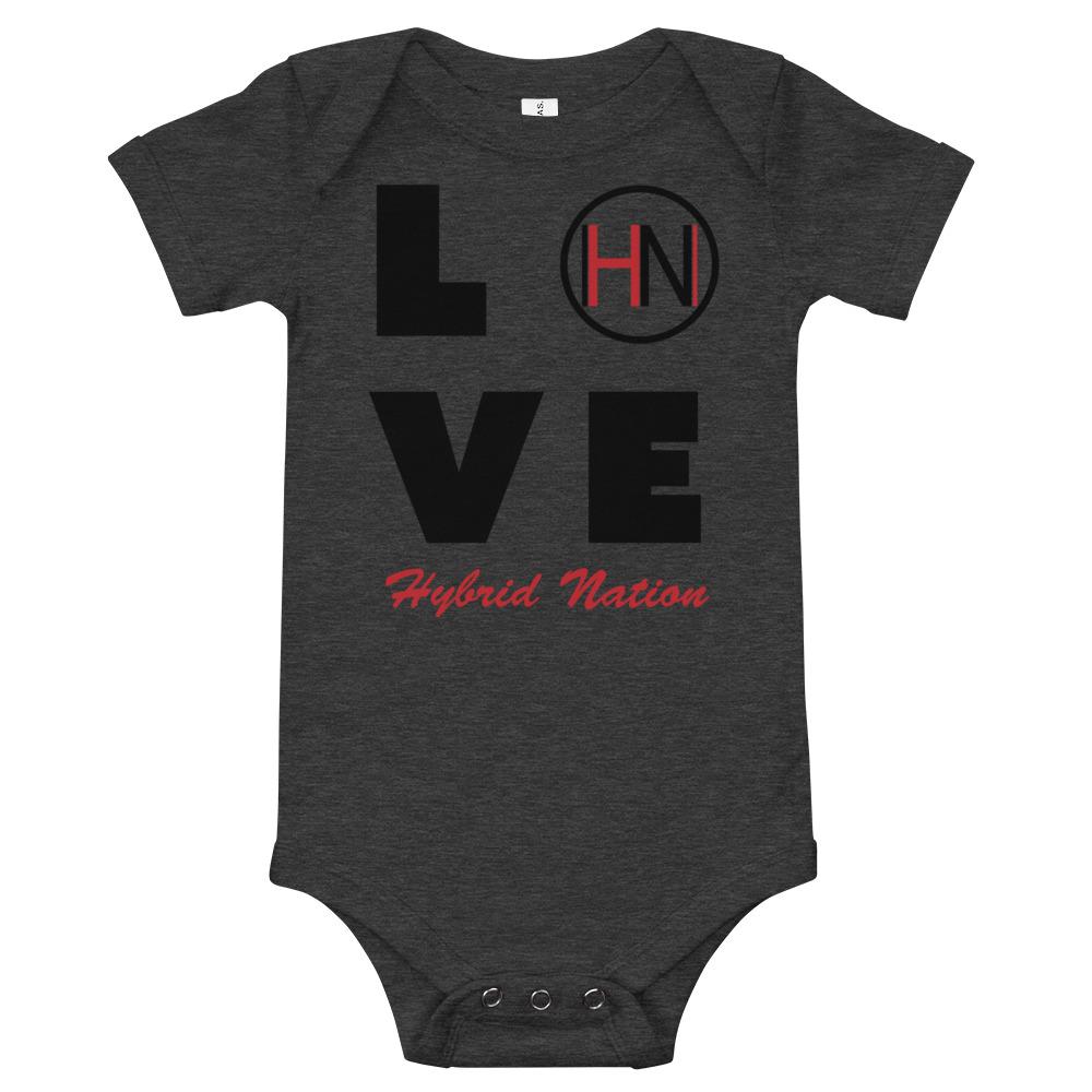 HYBRID NATION KIDS - BABY ONSIE Toddler Top Printful Dark Grey Heather 3-6m 