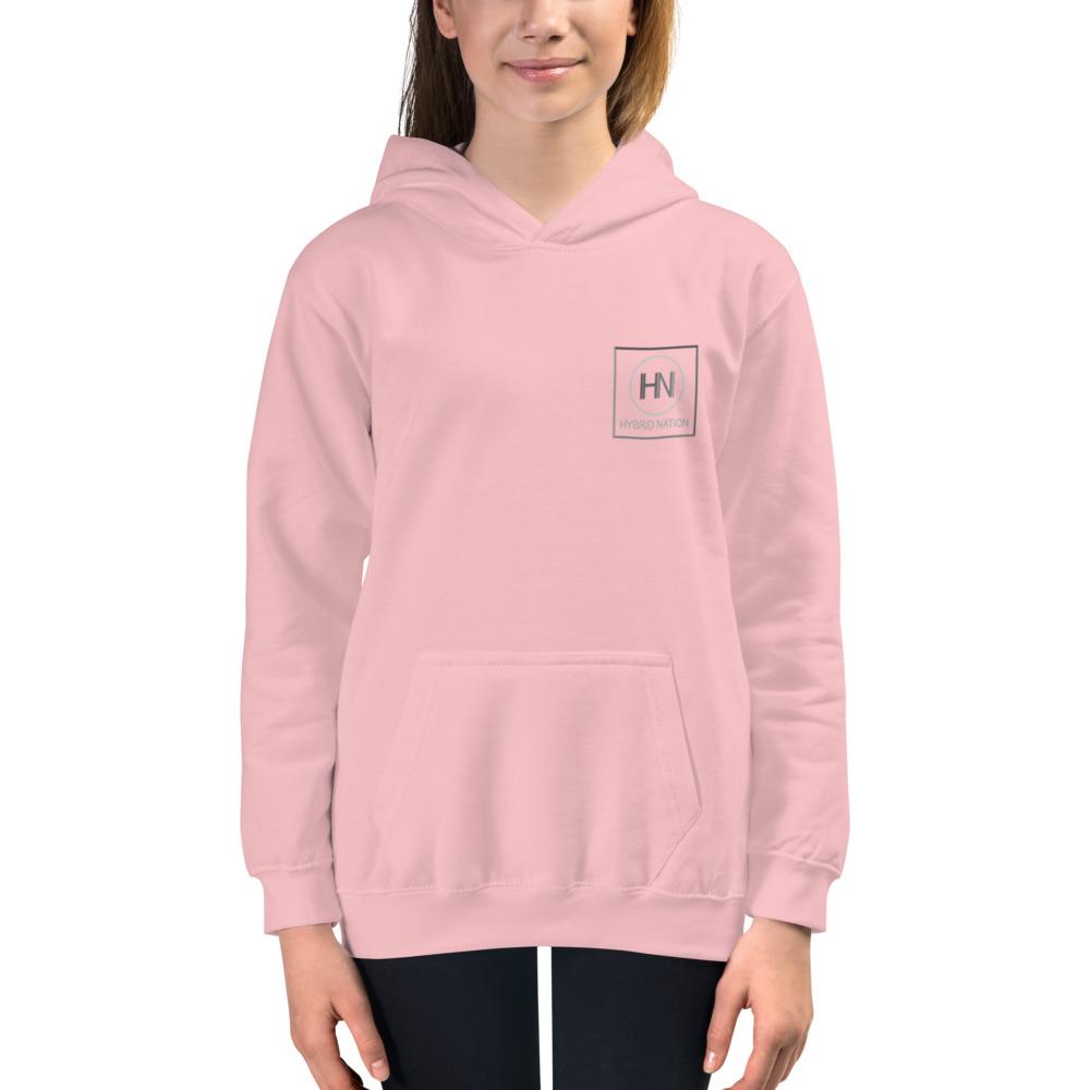 HYBRID NATION KIDS CLASSIC LOGO HOODIE Kids Sweatshirt Printful 