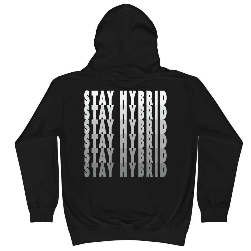 HYBRID NATION KIDS CLASSIC LOGO HOODIE Kids Sweatshirt Printful 