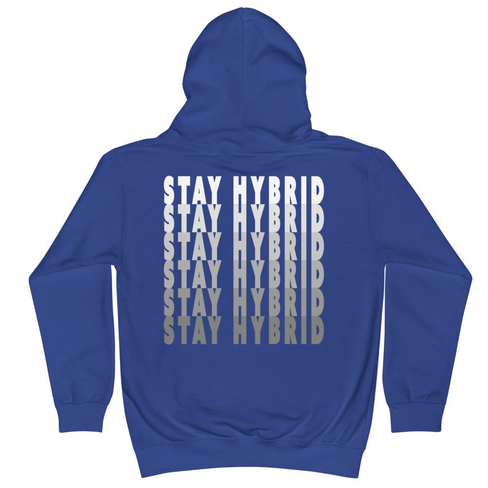 HYBRID NATION KIDS CLASSIC LOGO HOODIE Kids Sweatshirt Printful 