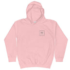 HYBRID NATION KIDS CLASSIC LOGO HOODIE Kids Sweatshirt Printful Baby Pink XS 