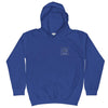 HYBRID NATION KIDS CLASSIC LOGO HOODIE Kids Sweatshirt Printful Royal Blue XS