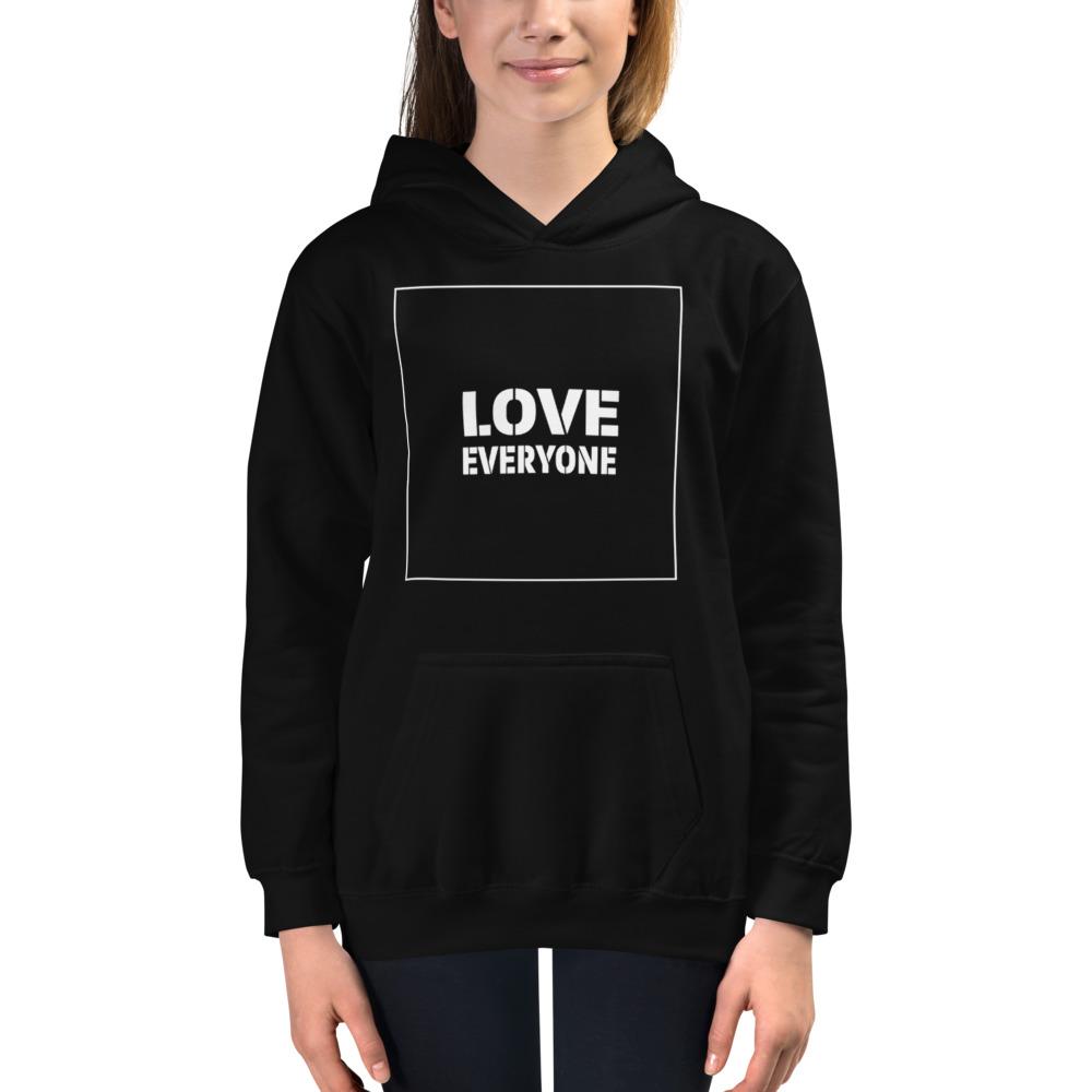 HYBRID NATION KIDS 'LOVE EVERYONE' HOODIE Kids Sweatshirt Printful 