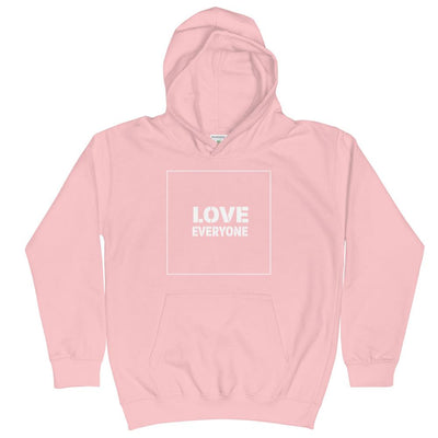 HYBRID NATION KIDS 'LOVE EVERYONE' HOODIE Kids Sweatshirt Printful Baby Pink XS