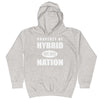 HYBRID NATION KIDS 'PROPERTY OF' HOODIE Kids Sweatshirt Printful Heather Grey XS