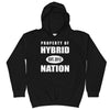 HYBRID NATION KIDS 'PROPERTY OF' HOODIE Kids Sweatshirt Printful Jet Black XS