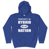 HYBRID NATION KIDS 'PROPERTY OF' HOODIE Kids Sweatshirt Printful Royal Blue XS
