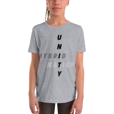 HYBRID NATION KIDS S/S "UNITY" TEE Kids T-Shirt Printful Athletic Heather S