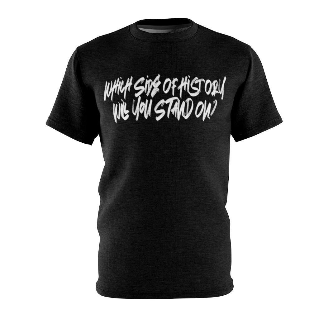 HYBRID NATION 'MAKE HISTORY' TEE All Over Prints Printify 6 oz. Black Seams L