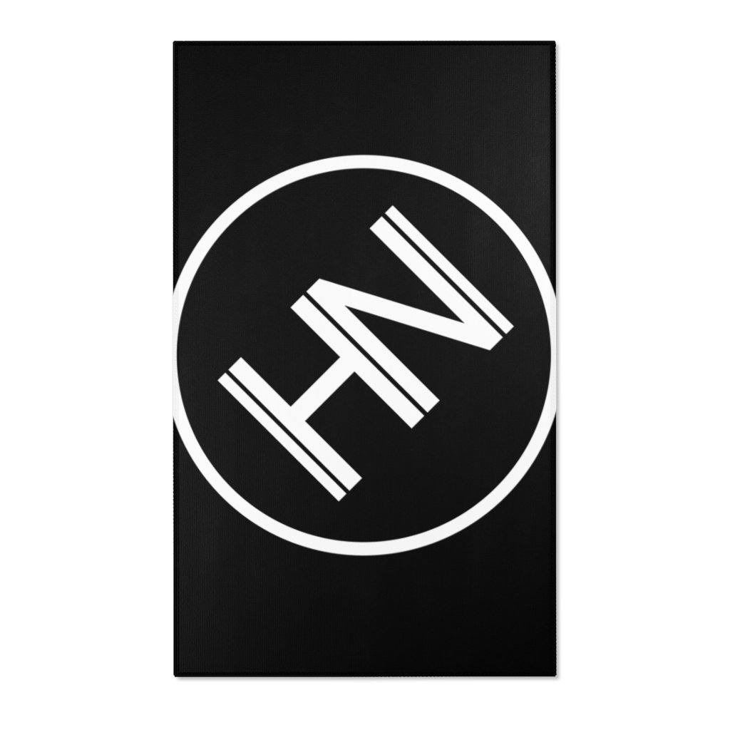 Hybrid Nation Oversized Logo Area Rug Home Decor Printify 36" x 60" 