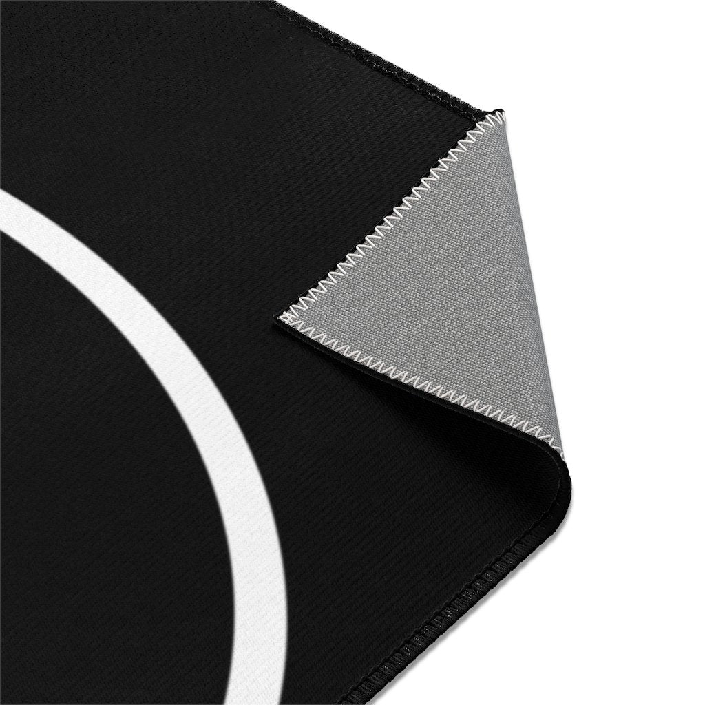 Hybrid Nation Oversized Logo Area Rug Home Decor Printify 