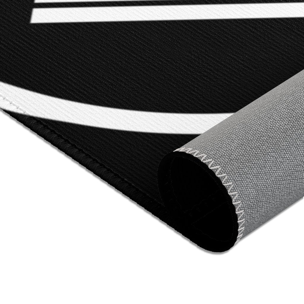 Hybrid Nation Oversized Logo Area Rug Home Decor Printify 