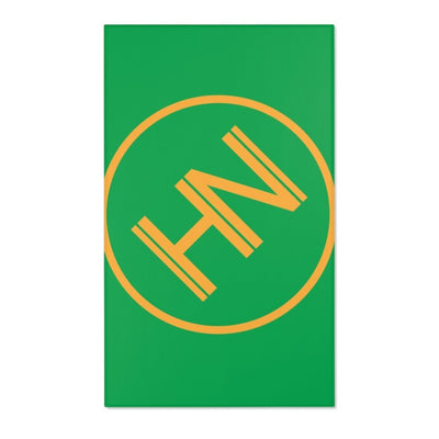 Hybrid Nation Oversized Logo Area Rug (Spring Green) Home Decor Printify 36" x 60"