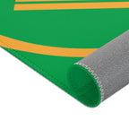 Hybrid Nation Oversized Logo Area Rug (Spring Green) Home Decor Printify 