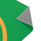 Hybrid Nation Oversized Logo Area Rug (Spring Green) Home Decor Printify 
