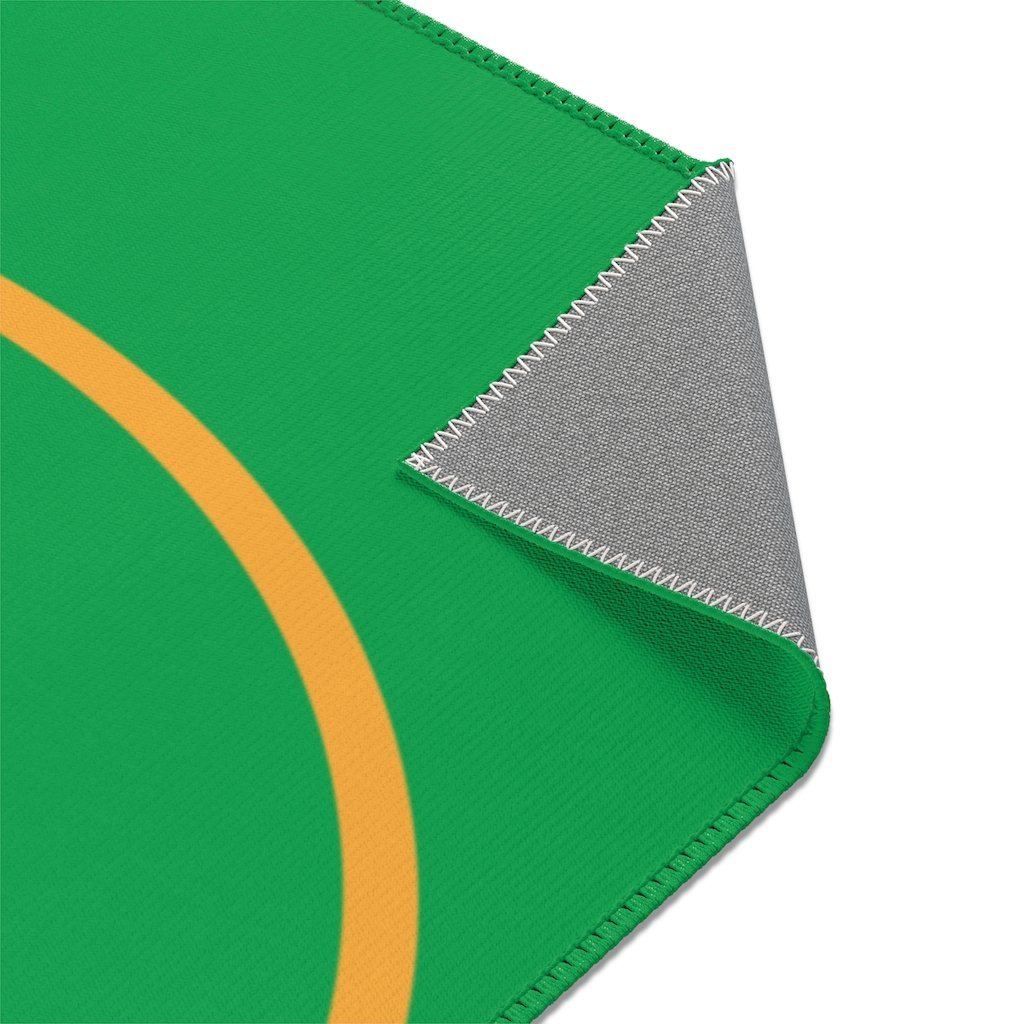 Hybrid Nation Oversized Logo Area Rug (Spring Green) Home Decor Printify 