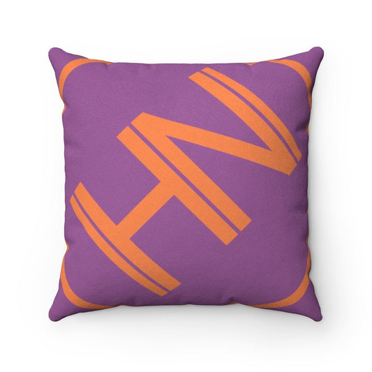Hybrid Nation Oversized Logo Suede Pillow Home Decor Printify 14" x 14" 