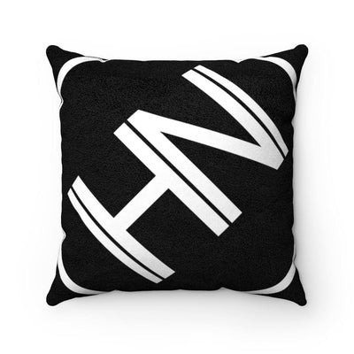 Hybrid Nation Oversized Logo Suede Pillow Home Decor Printify