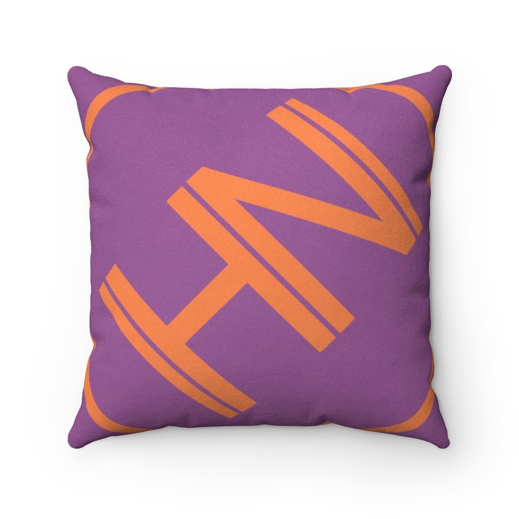 Hybrid Nation Oversized Logo Suede Pillow Home Decor Printify 