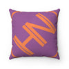 Hybrid Nation Oversized Logo Suede Pillow Home Decor Printify