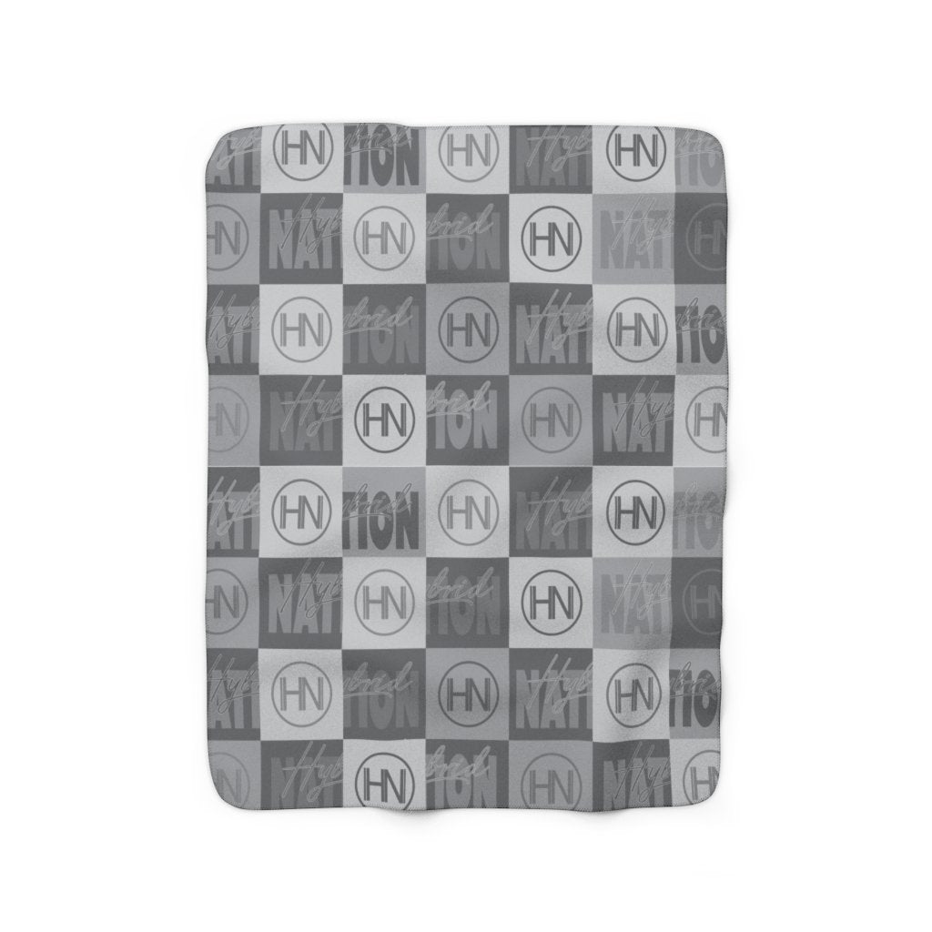 HYBRID NATION SHERPA FLEECE BLANKET Home Decor Printify 
