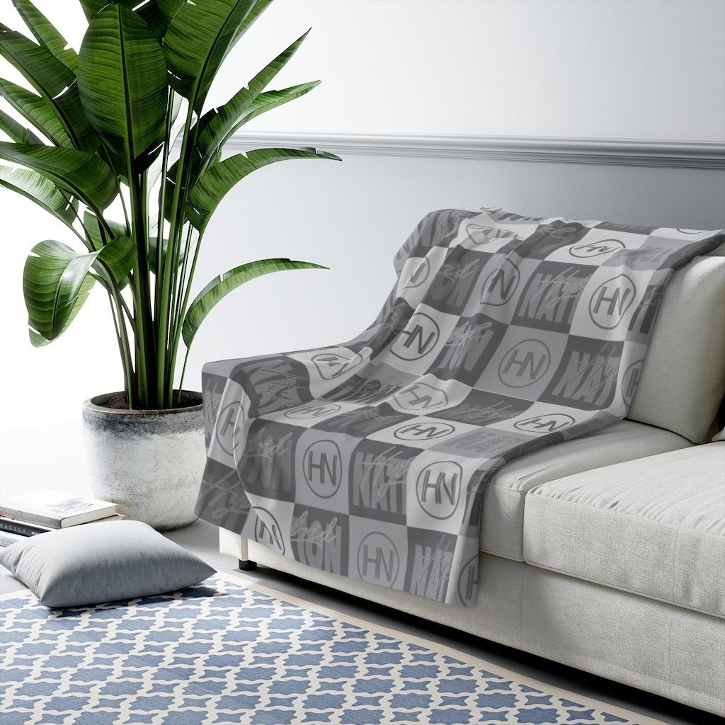 HYBRID NATION SHERPA FLEECE BLANKET Home Decor Printify 