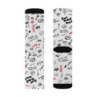 HYBRID NATION "SKETCH" CREW SOCKS All Over Prints Printify 
