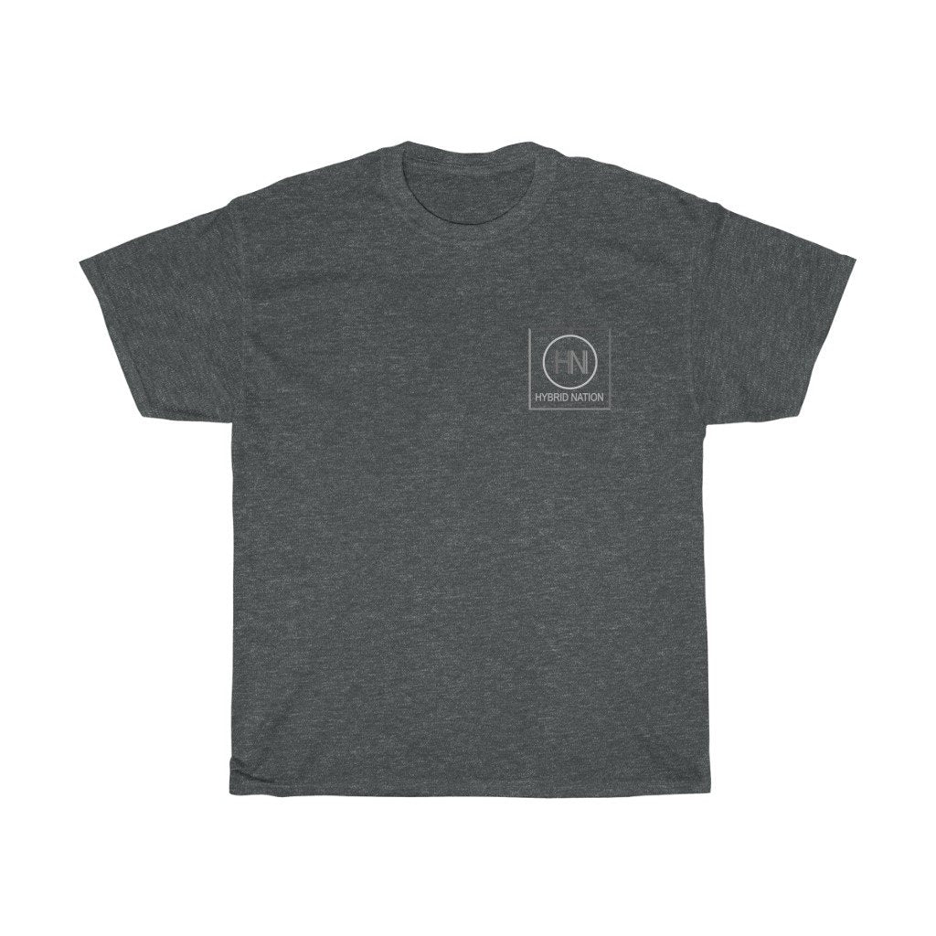 HYBRID NATION S/S LOGO TEE T-Shirt Printify Dark Heather S 