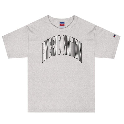 HYBRID NATION SS20 TEAM TEE MEN'S TEE Printful Oxford Grey Heather S